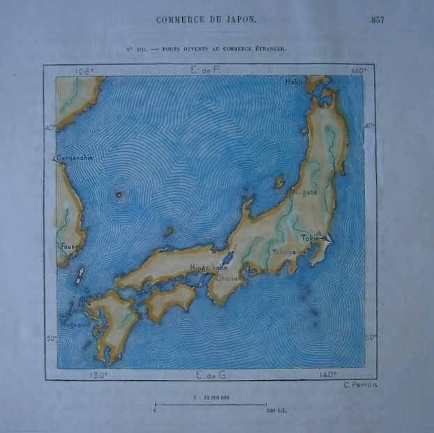 Map of Japanese Treaty Ports